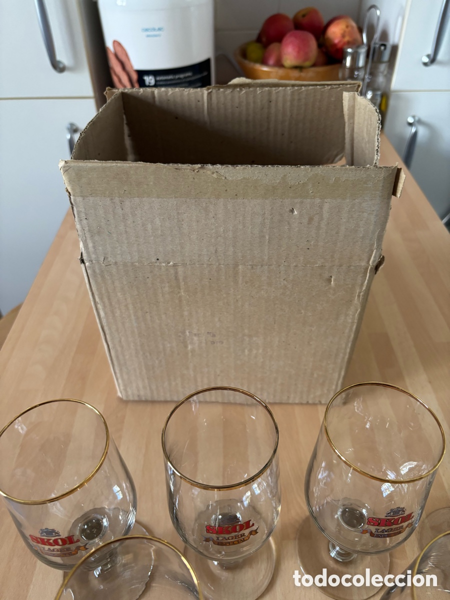Coleccionismo de cervezas: Copas cerveza SKOL LAGER - Foto 2