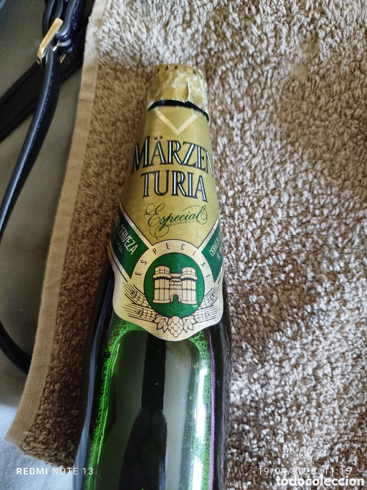 Coleccionismo de cervezas: BOTELLA 1/3 antigua marzen bier turia ,especial