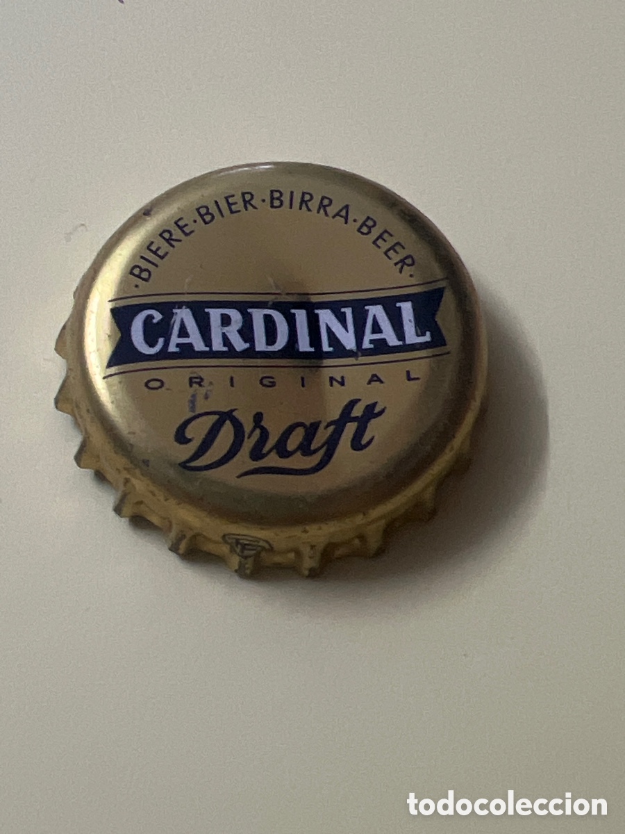 Coleccionismo de cervezas: T4/X10/H2. Chapa tap&oacute;n corona de la cerveza suiza CARDINAL ORIGINAL DRAFT
