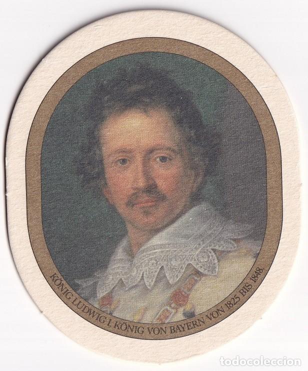 Coleccionismo de cervezas: Posavasos de cerveza alemana Prinzeregent Luitpold Weissbier - K&ouml;nig Ludwig I - Bayern 1825 bis 1848