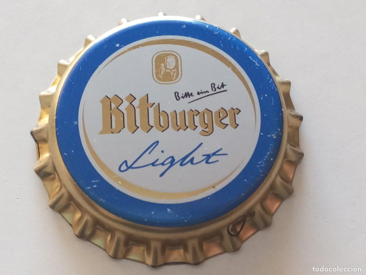 Sammeln von Brauereiartikeln: Chapa tap&oacute;n corona NUEVO de la cerveza alemana BITBURGER LIGHT