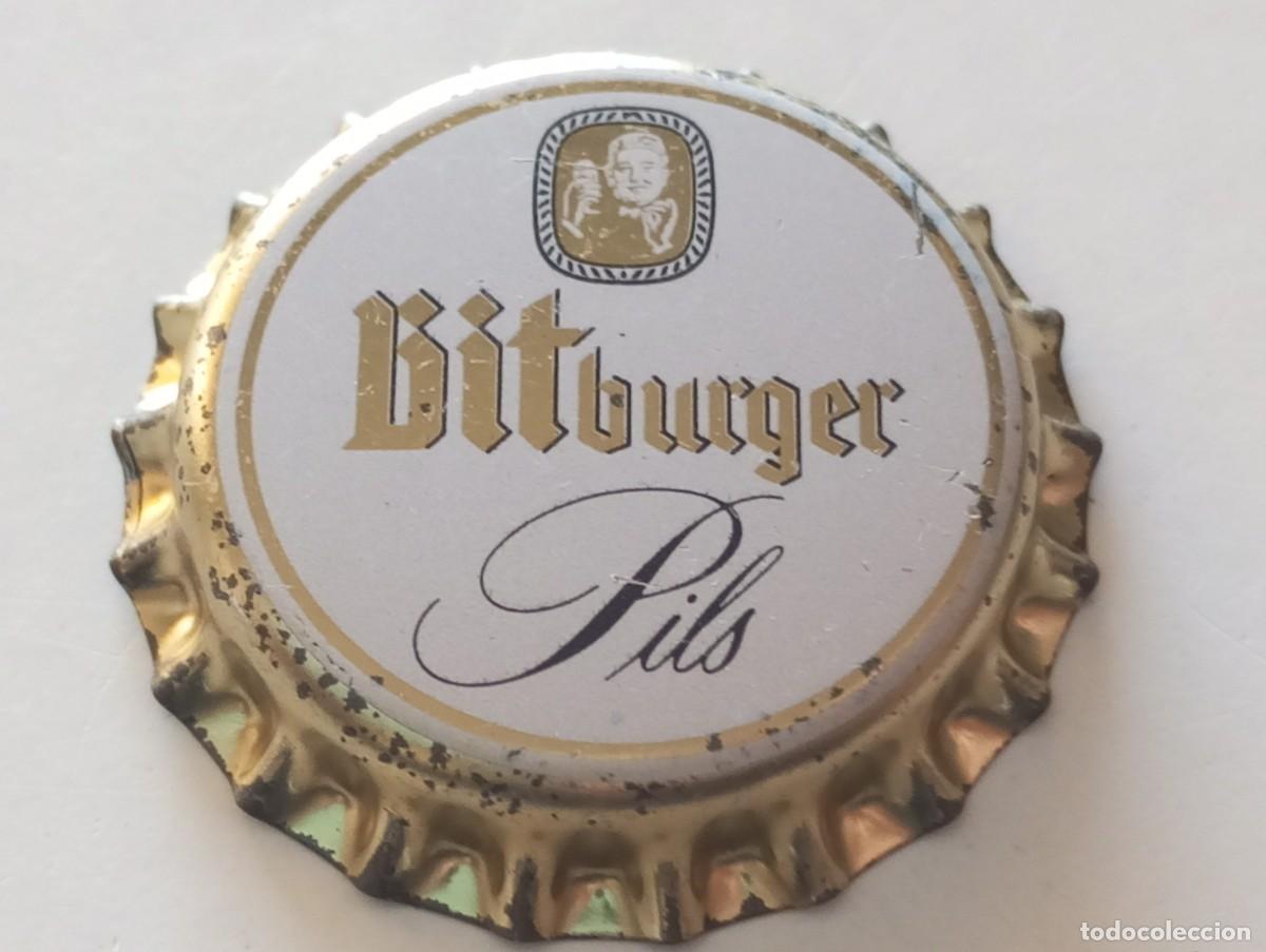 Sammeln von Brauereiartikeln: Chapa tap&oacute;n corona NUEVO de la cerveza alemana BITBURGER PILS