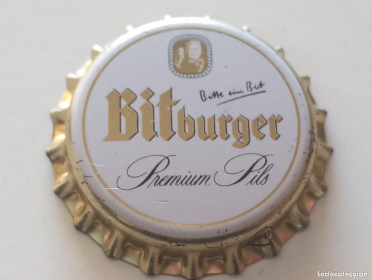 Sammeln von Brauereiartikeln: Chapa tap&oacute;n corona NUEVO de la cerveza alemana BITBURGER PREMIUM PILS
