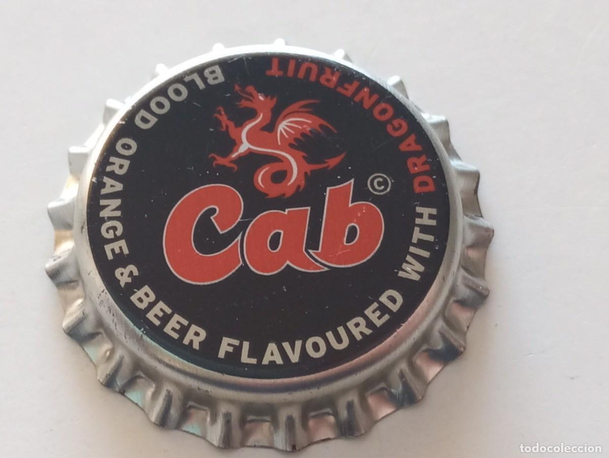 Coleccionismo de cervezas: Chapa tap&oacute;n corona NUEVO de la cerveza alemana CAB BLOOD ORANGE & BEER