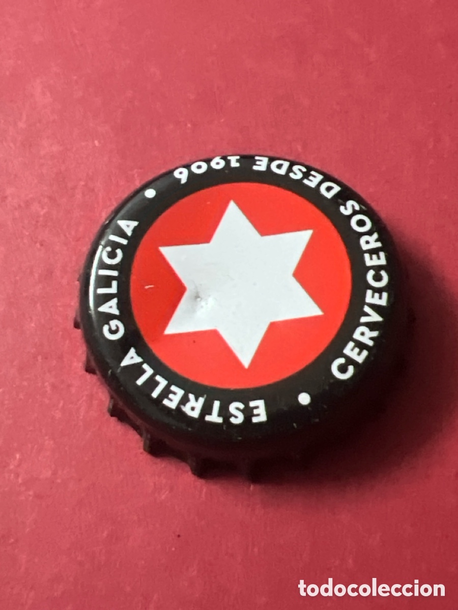 Coleccionismo de cervezas: T4/X15/M4. Estrella Galicia chapa cerveceros desde 1906