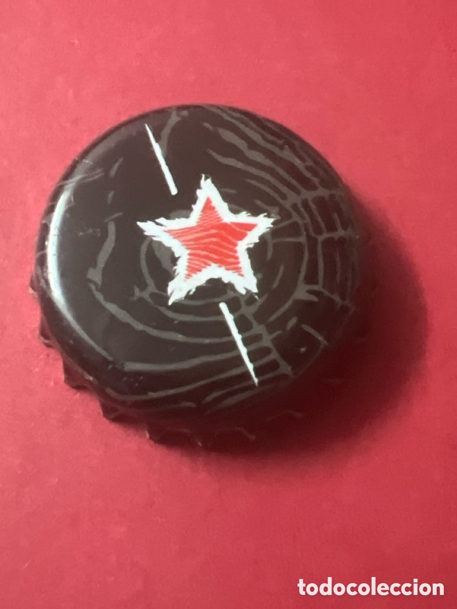 Coleccionismo de cervezas: T4/X15/O3. Tap&oacute;n o chapa de cerveza Firecatcher, Reino Unido. Estrella roja.