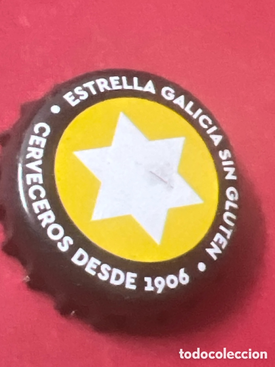 Coleccionismo de cervezas: T4/X15/P3. Chapa tap&oacute;n corona de la cerveza espa&ntilde;ola ESTRELLA GALICIA SIN GLUTEN - CERVECEROS