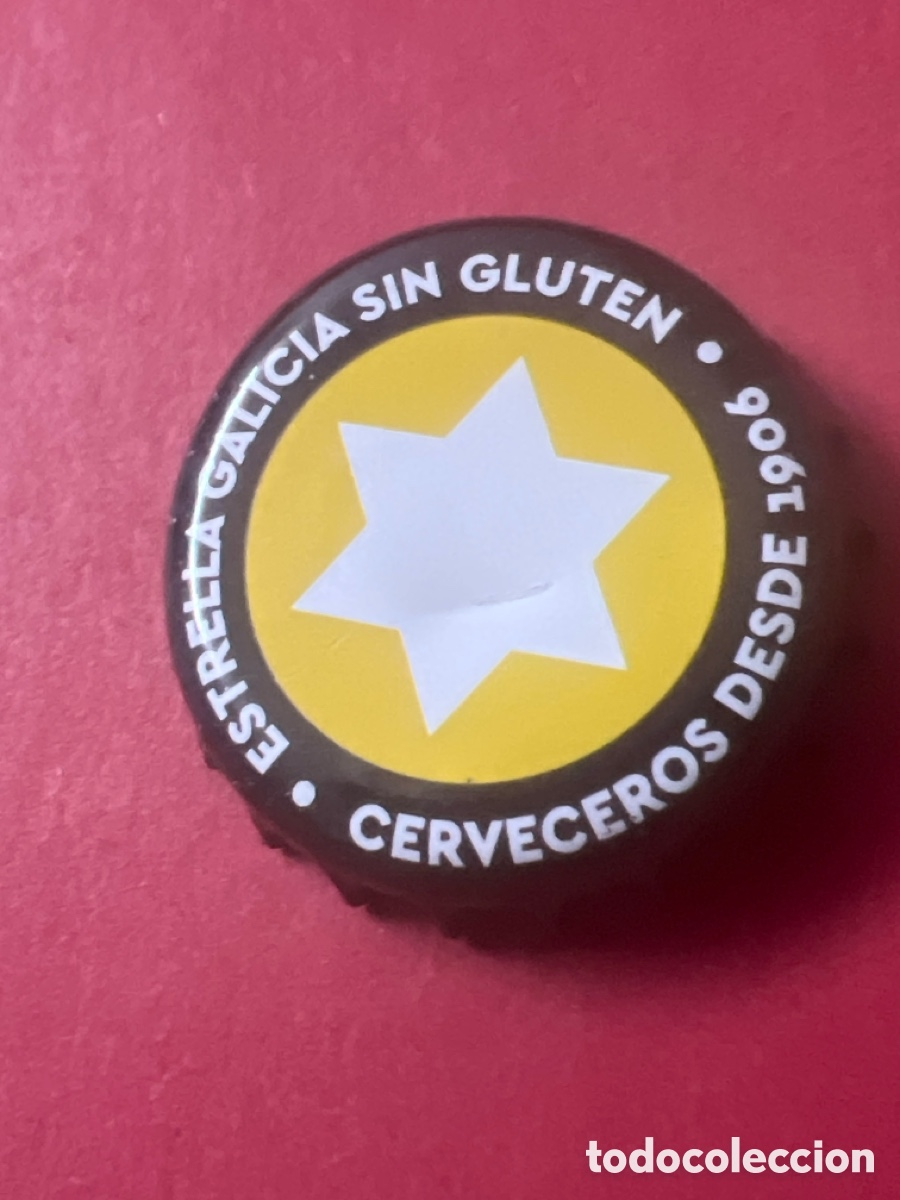 Coleccionismo de cervezas: T4/X15/P4. Chapa tap&oacute;n corona de la cerveza espa&ntilde;ola ESTRELLA GALICIA SIN GLUTEN - CERVECEROS