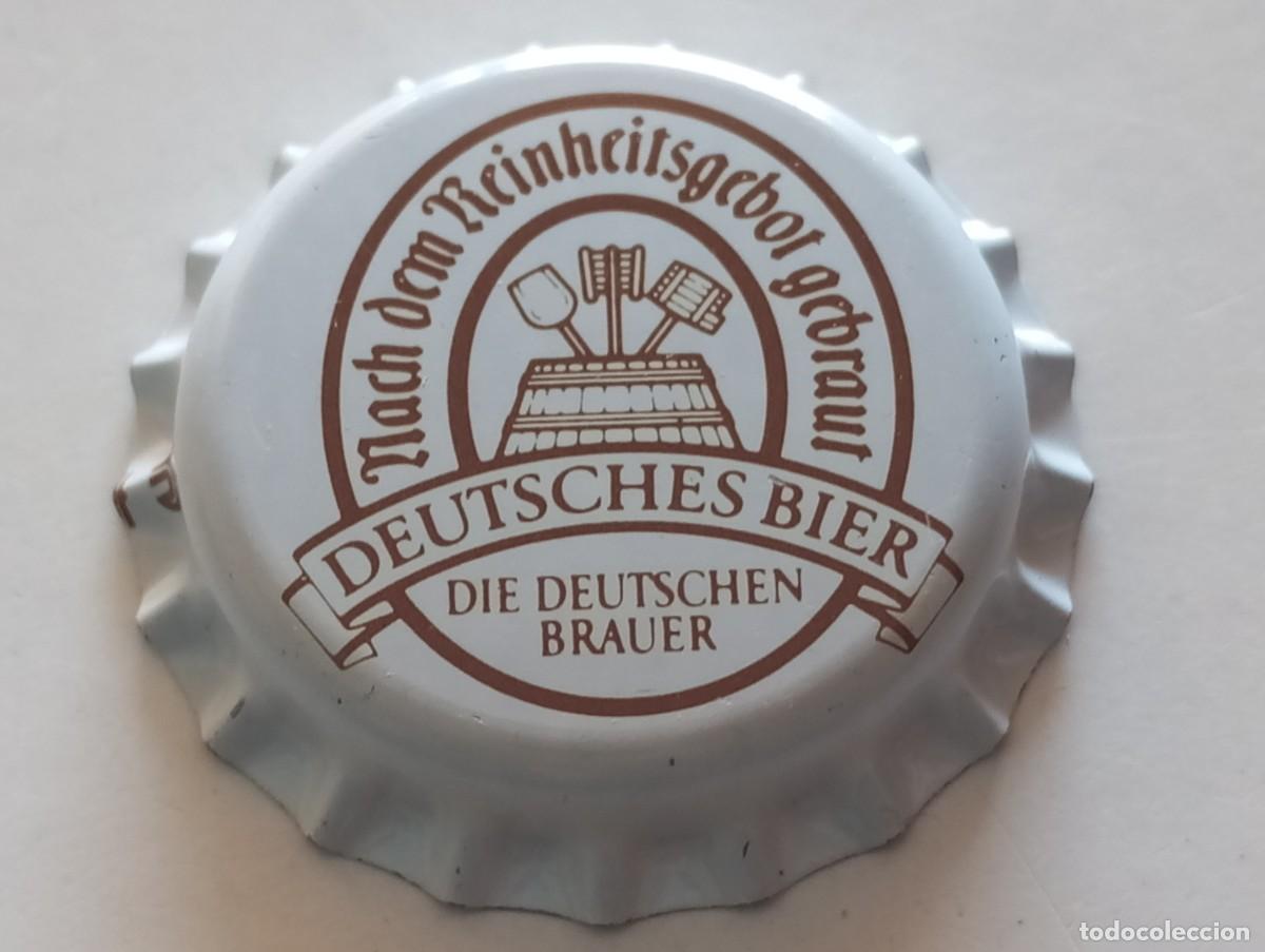Coleccionismo de cervezas: Chapa tap&oacute;n corona NUEVO de la cerveza alemana DEUTSCHES BIER