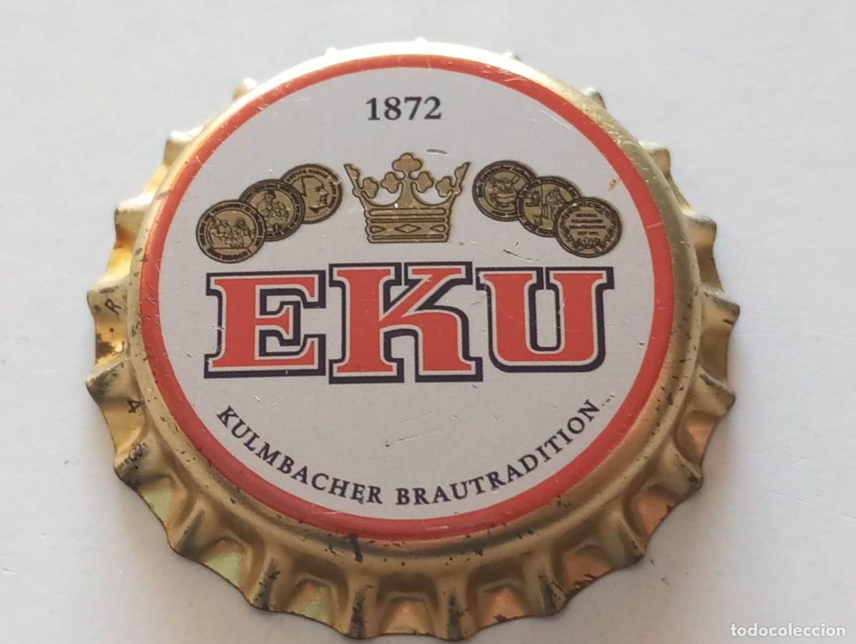Coleccionismo de cervezas: Chapa tap&oacute;n corona NUEVO de la cerveza alemana EKU KULMBACHER BRAUTRADITION 1872
