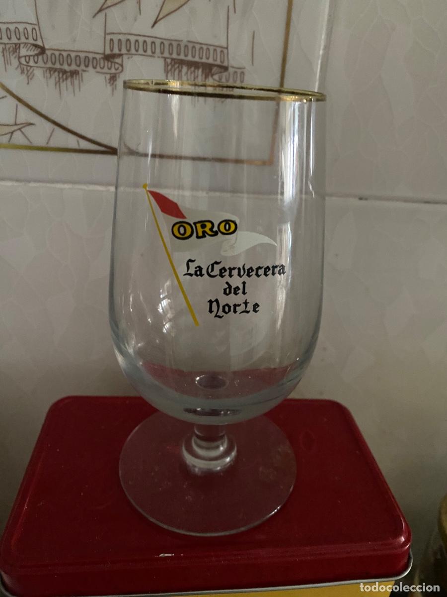 Coleccionismo de cervezas: RARA COPA DE CERVEZA ORO LA CERVECERA DEL NORTE A&Ntilde;OS 60