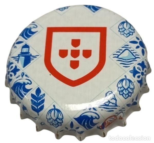 Coleccionismo de cervezas: Portugal Capsule Bi&egrave;re Beer Crown Cap Sagres Sol & Mar au sel marin portugais RP752 tap&oacute;n corona