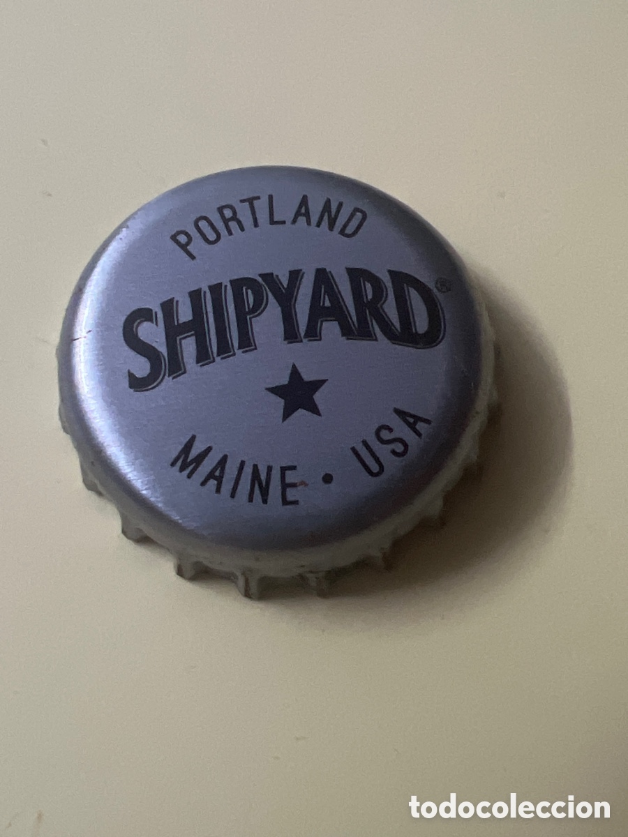Coleccionismo de cervezas: T4/X19/A2. Chapa o tap&oacute;n de botella de cerveza Shipyard. USA.