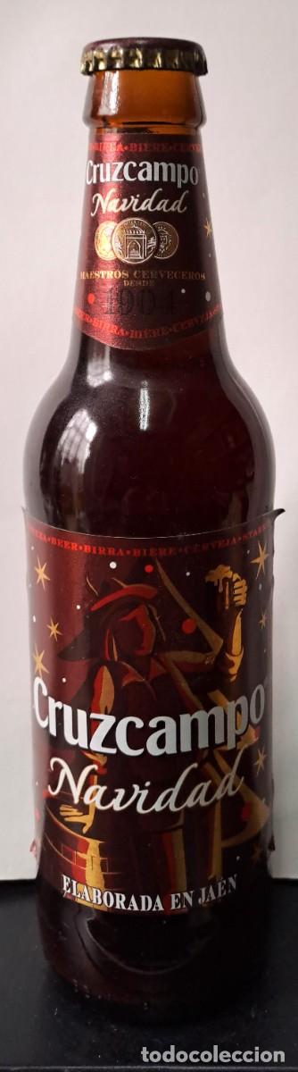 Coleccionismo de cervezas: BOTELLIN DE CERVEZA PARA COLECCIONISMO, CRUZCAMPO NAVIDAD 33cl. BOTELLIN-77
