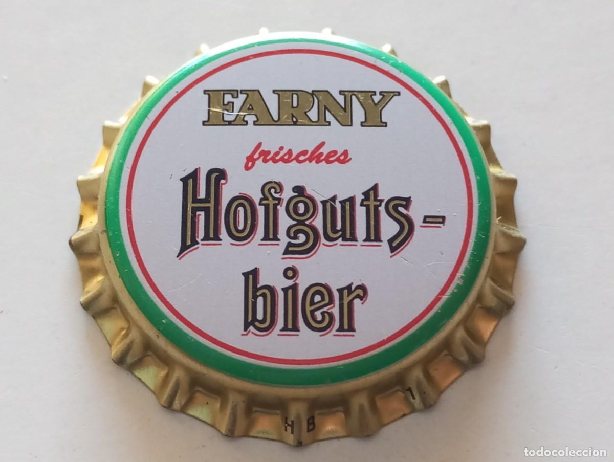 Coleccionismo de cervezas: Chapa tap&oacute;n corona NUEVO de la cerveza alemana FARNY FRISCHES HOFGUTS-BIER