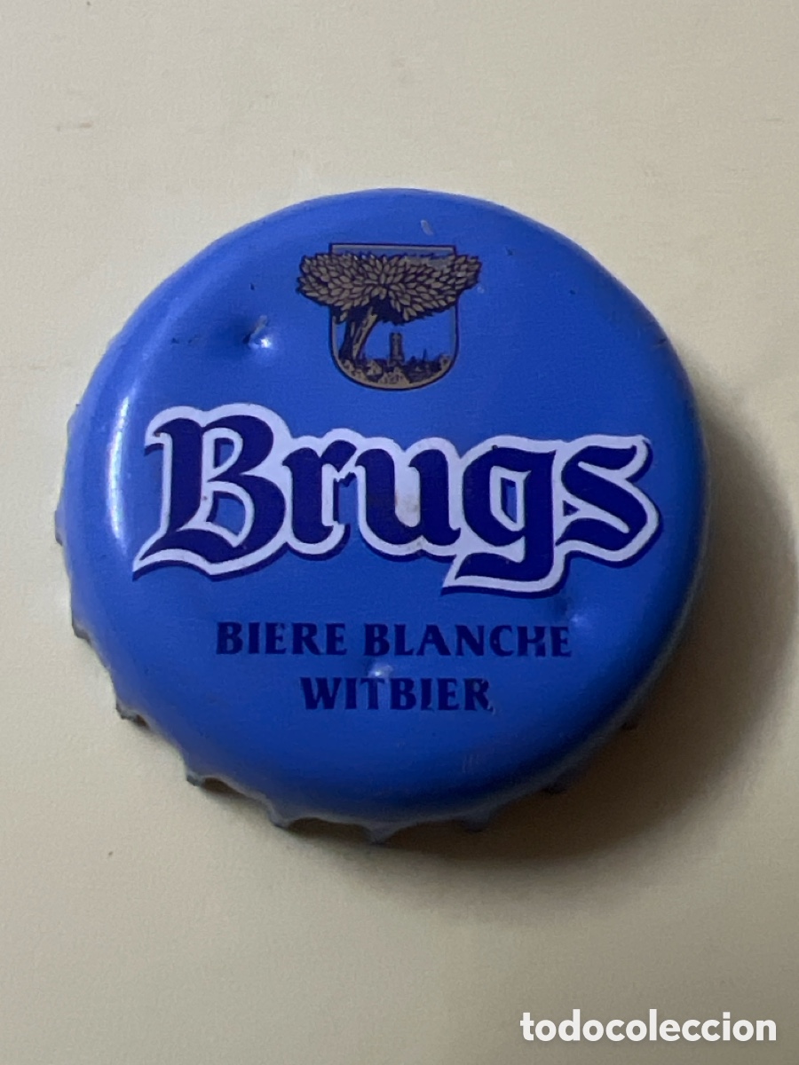 Coleccionismo de cervezas: T4/X13/G2. Chapa tap&oacute;n corona de la cerveza belga BRUGS WITBIER - BIERE BLANCHE
