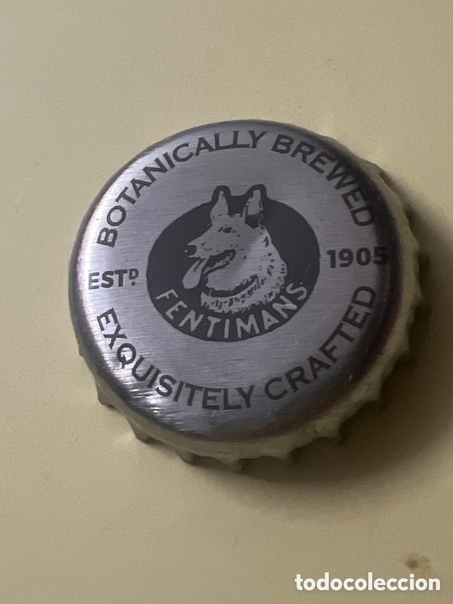 Coleccionismo de cervezas: T4/X16/C6. Chapa de cerveza - Botanically Brewed Crown Cap Beer Bottle Veneer Kronkorken