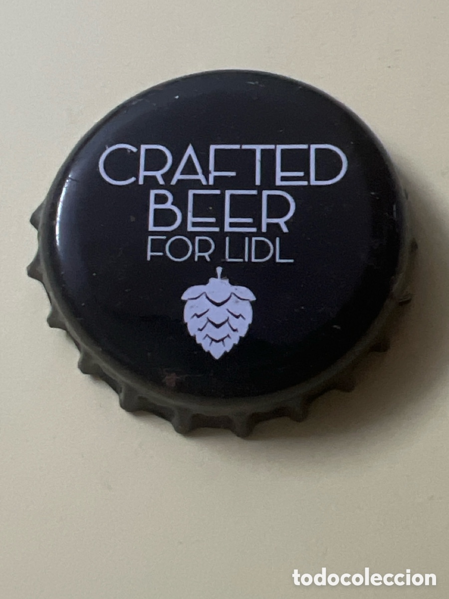 Coleccionismo de cervezas: T4/X16/D2. chapa tap&oacute;n corona de cerveza, crafted beer for lidl.