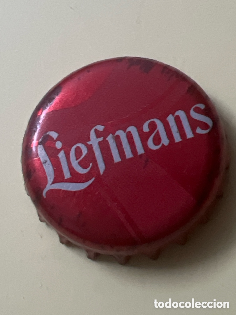 Coleccionismo de cervezas: T4/X16/H2. Chapa tap&oacute;n corona de la cerveza belga LIEFMANS