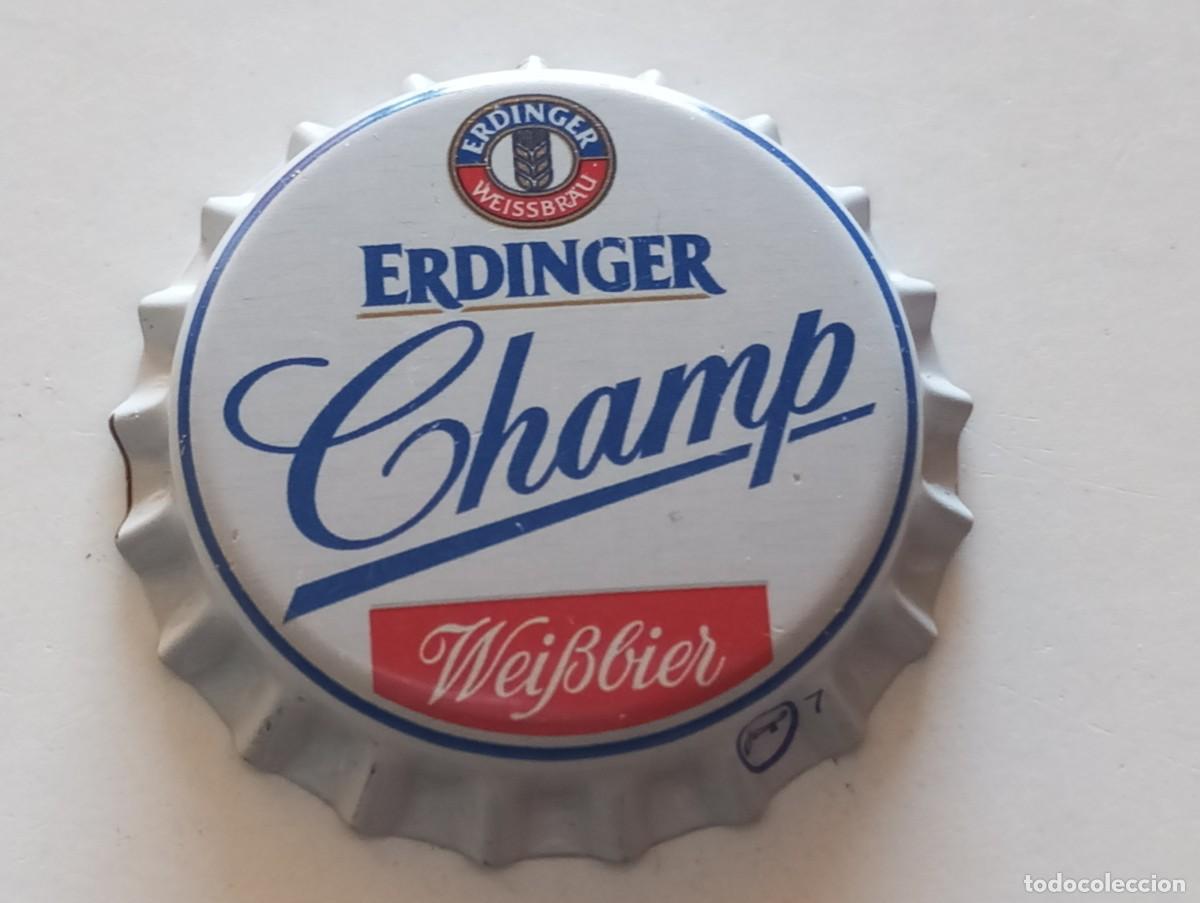 Coleccionismo de cervezas: Chapa tap&oacute;n corona NUEVO de la cerveza alemana ERDINGER CHAMP WEISSBIER