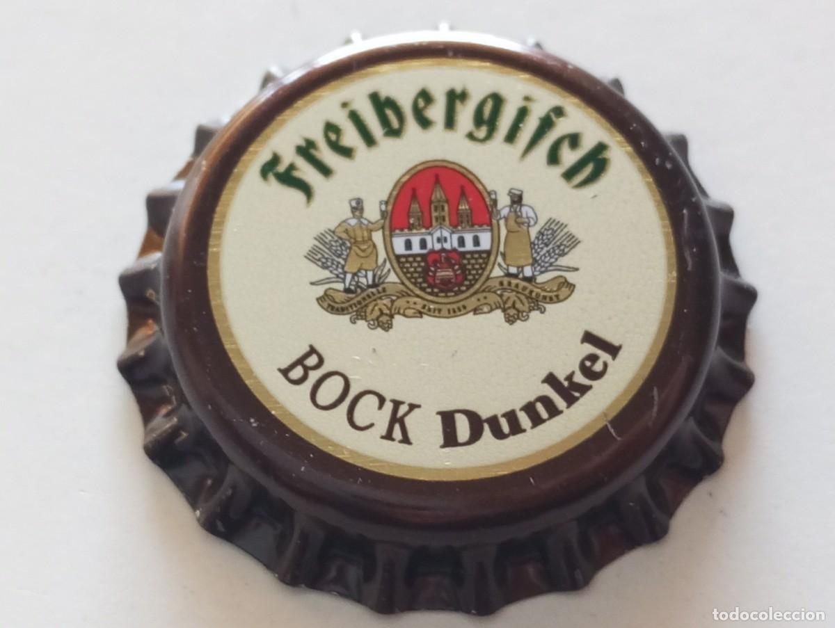 Coleccionismo de cervezas: Chapa tap&oacute;n corona NUEVO de la cerveza alemana FREIBERGISCH BOCK DUNKEL