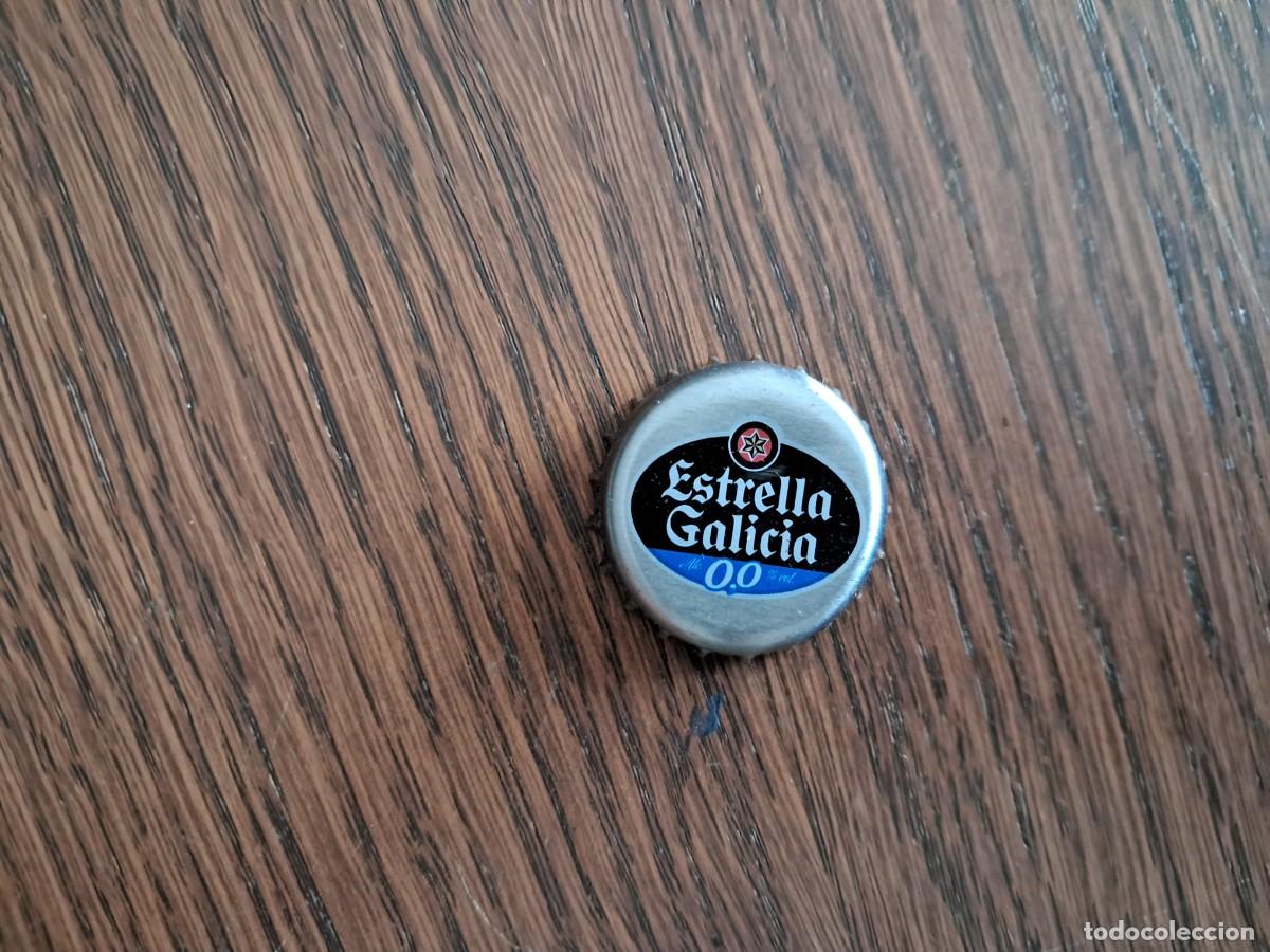 Coleccionismo de cervezas: chapa tap&oacute;n corona de cerveza, estrella Galicia, 0,0 sin alcohol.