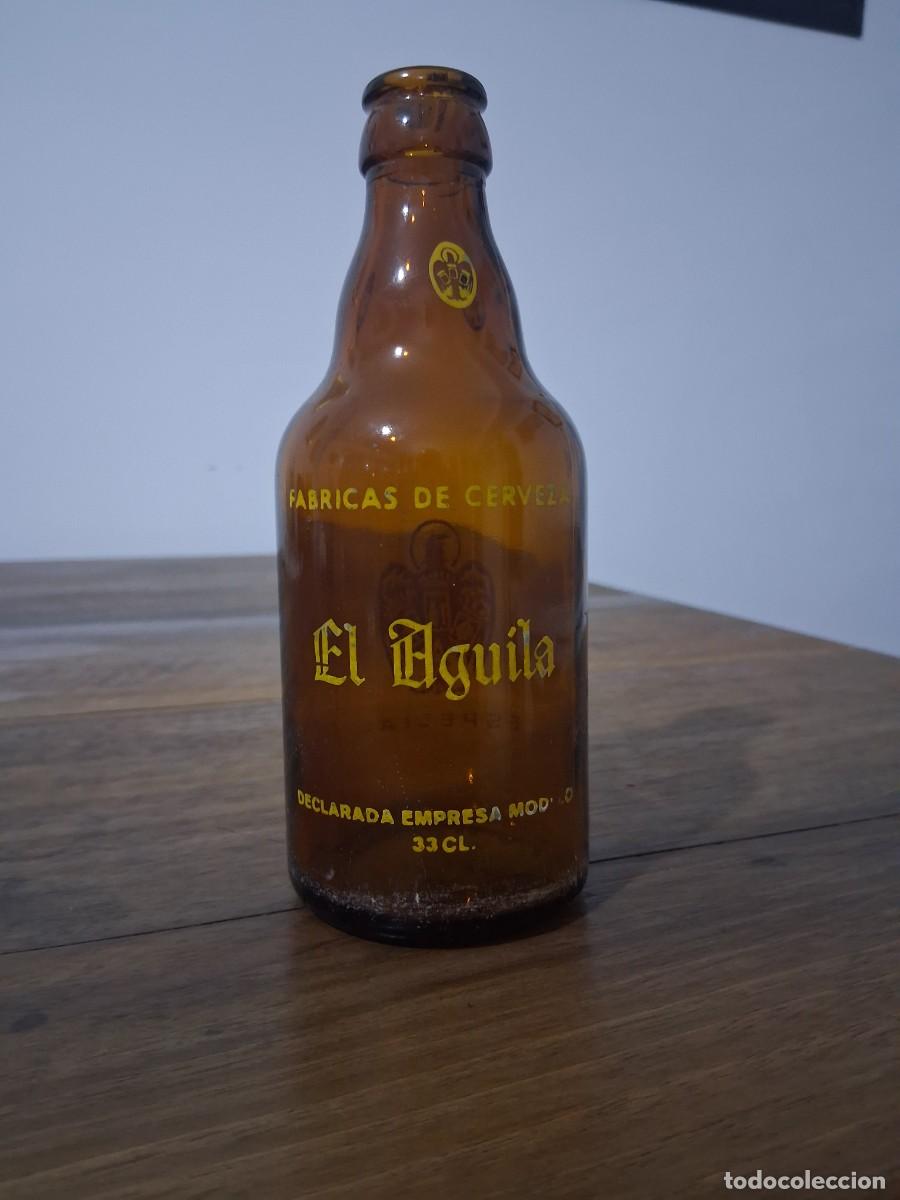 Coleccionismo de cervezas: Botella de cerveza El aguila tercio 33 cl