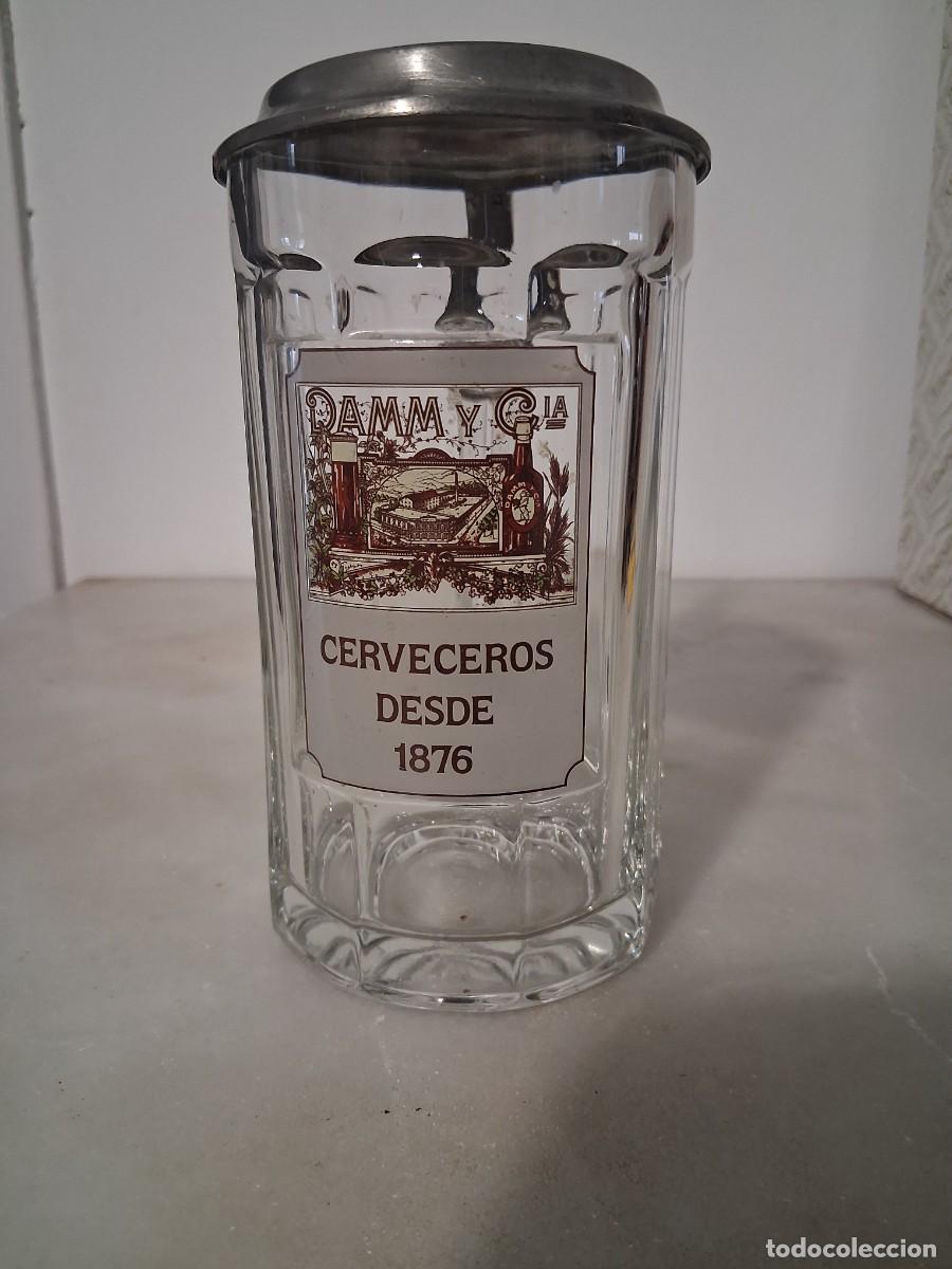 Coleccionismo de cervezas: Jarra de cerveza Damm cerveceros desde 1876
