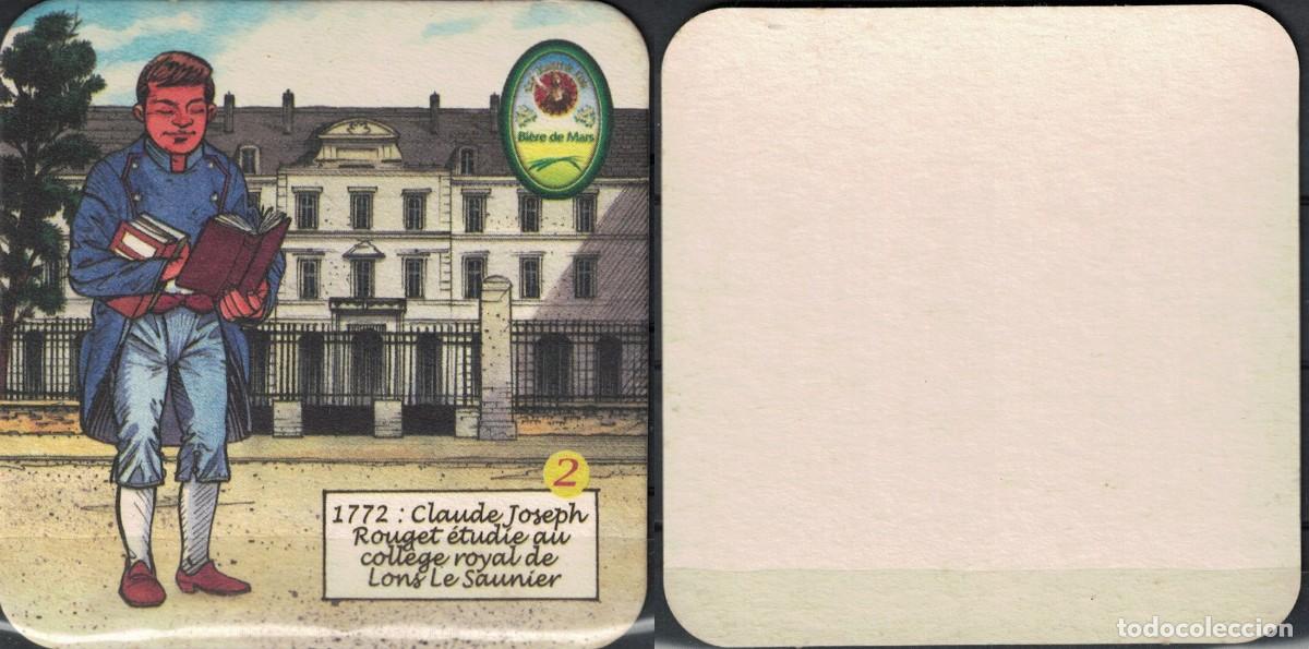 Coleccionismo de cervezas: Francia Sous Bock Beermat Coaster Rouget de Lisle 2 Claude Joseph Rouget &eacute;tudie &agrave; Lons Le Saunier