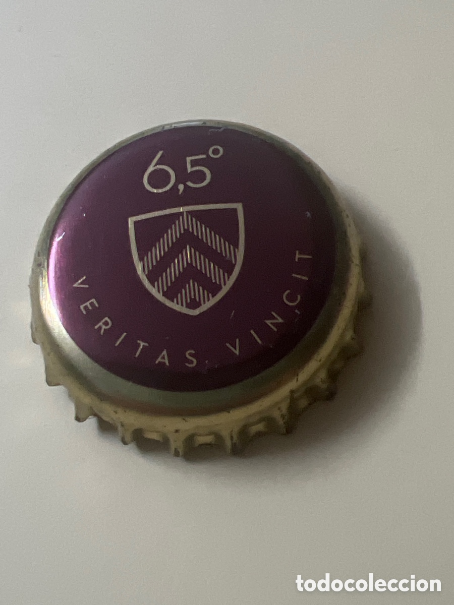 Coleccionismo de cervezas: T4/X18/H3. chapa 6,5 veritas vincit B&eacute;lgica