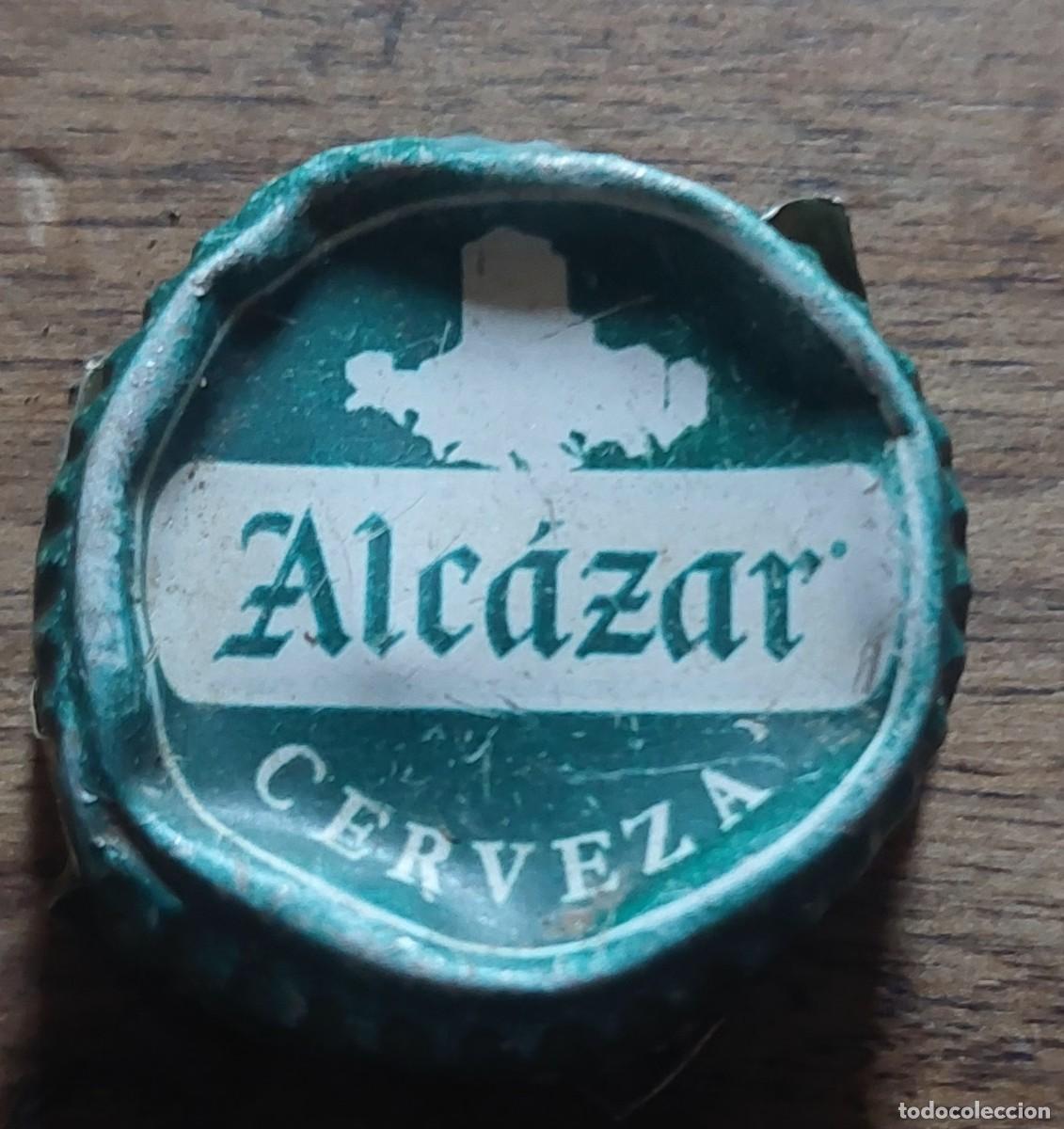 Coleccionismo de cervezas: Chapa corona cerveza Alcazar de litro