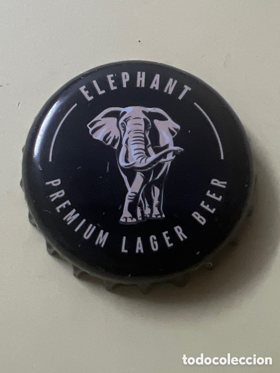Coleccionismo de cervezas: T4/X17/E6. CHAPA - Elephant Premium Lager Beer