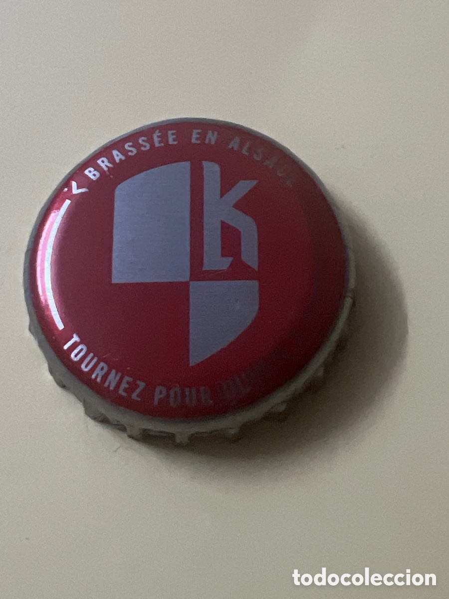 Coleccionismo de cervezas: T4/X17/H4. France Capsule Bi&egrave;re Beer Crown Cap Kronenbourg Brass&eacute;e en Alsace Tournez pour ouvrir