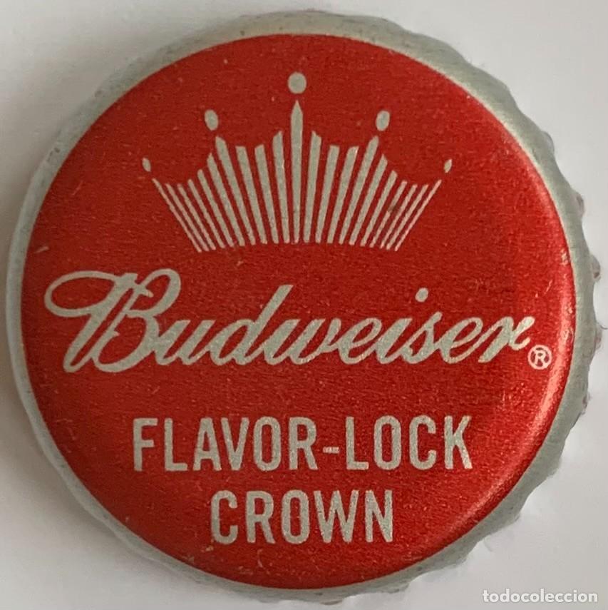 Coleccionismo de cervezas: Chapa de cerveza Budweiser Flavor-lock (EEUU)