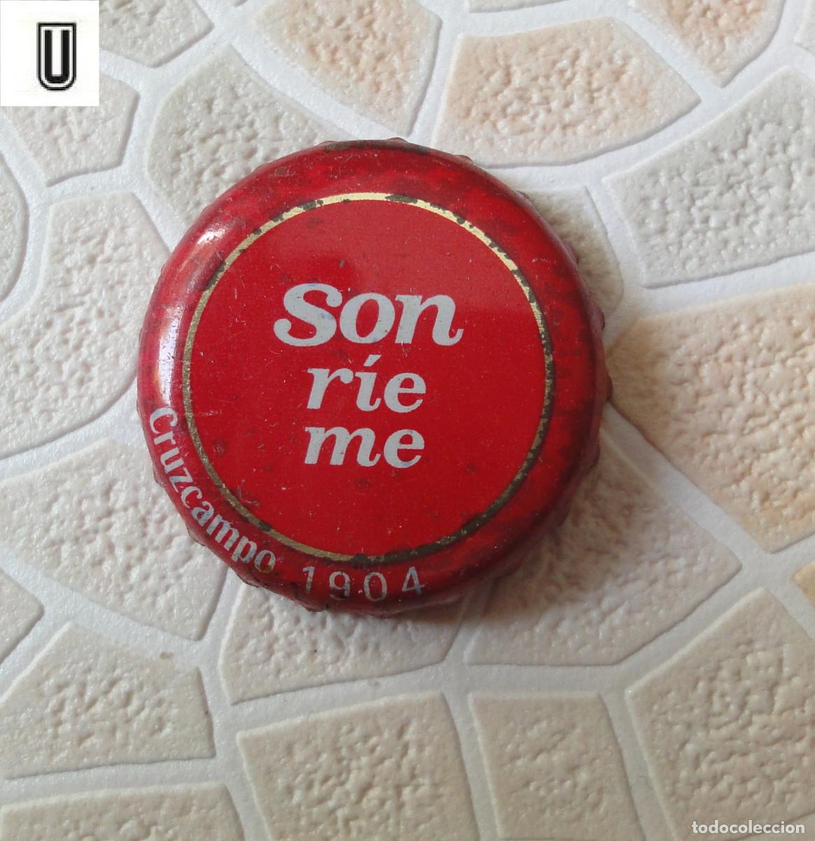 Coleccionismo de cervezas: CHAPAS TAPON CORONA CHAPA CERVEZA CRUZCAMPO SONRIEME