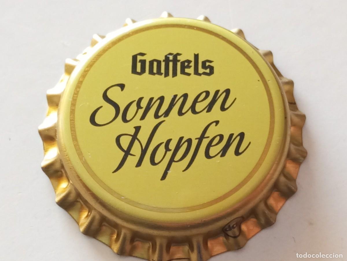 Coleccionismo de cervezas: Chapa tap&oacute;n corona NUEVO de la cerveza alemana GAFFELS SONNEN HOPFEN