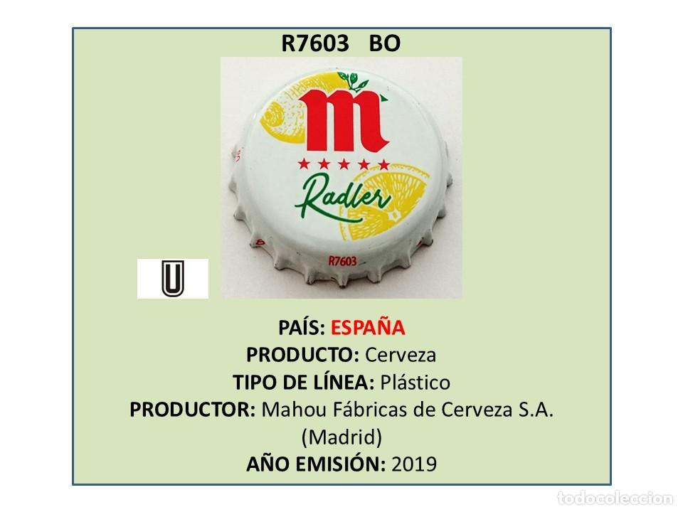 Coleccionismo de cervezas: TAPON CORONA CAPSULA CHAPA CERVEZA MAHOU RADLER (ESPA&Ntilde;A)
