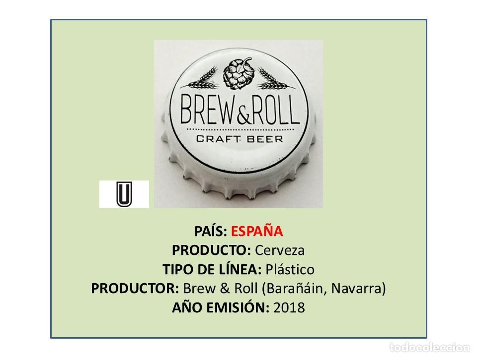 Coleccionismo de cervezas: TAPON CORONA CAPSULA CHAPA CERVEZA BREW & ROLL (ESPA&Ntilde;A)