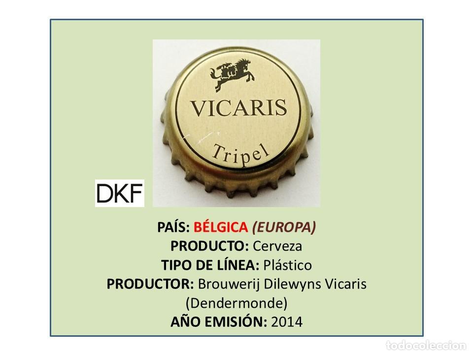 Coleccionismo de cervezas: TAPON CORONA CAPSULA CHAPA CERVEZA VICARIS TRIPEL (B&Eacute;LGICA)