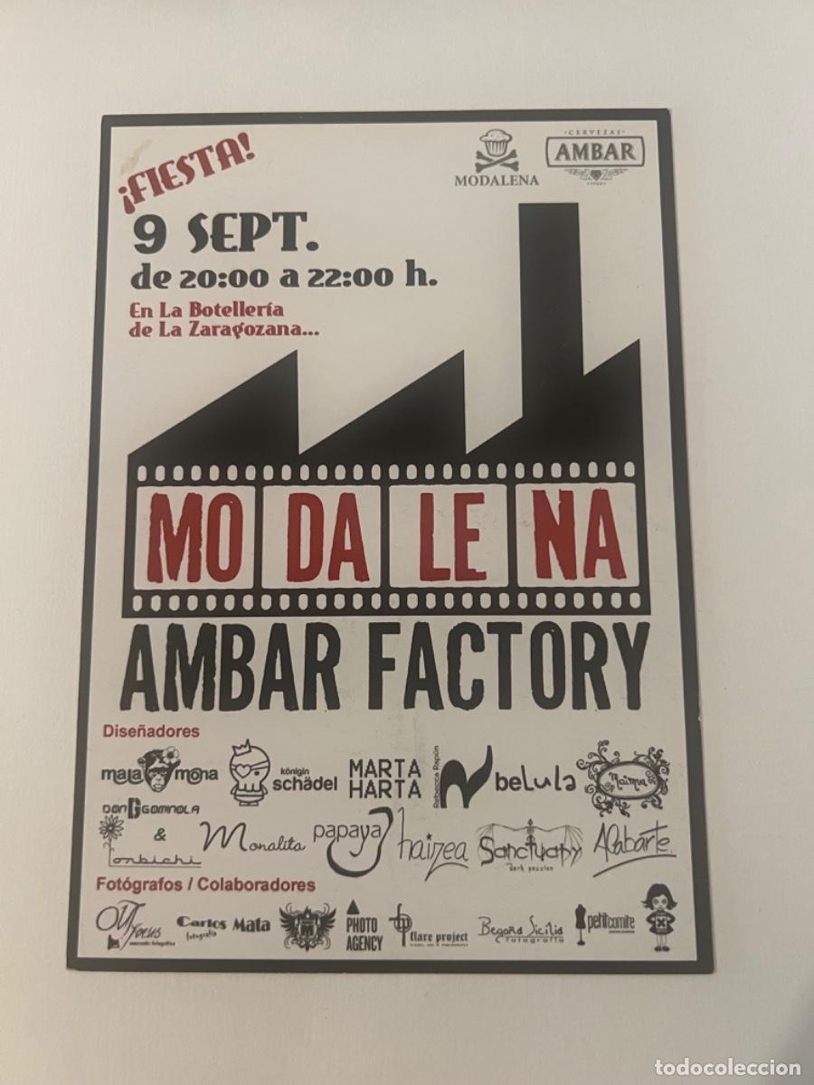 Coleccionismo de cervezas: Postal de cerveza AMBAR FACTORY