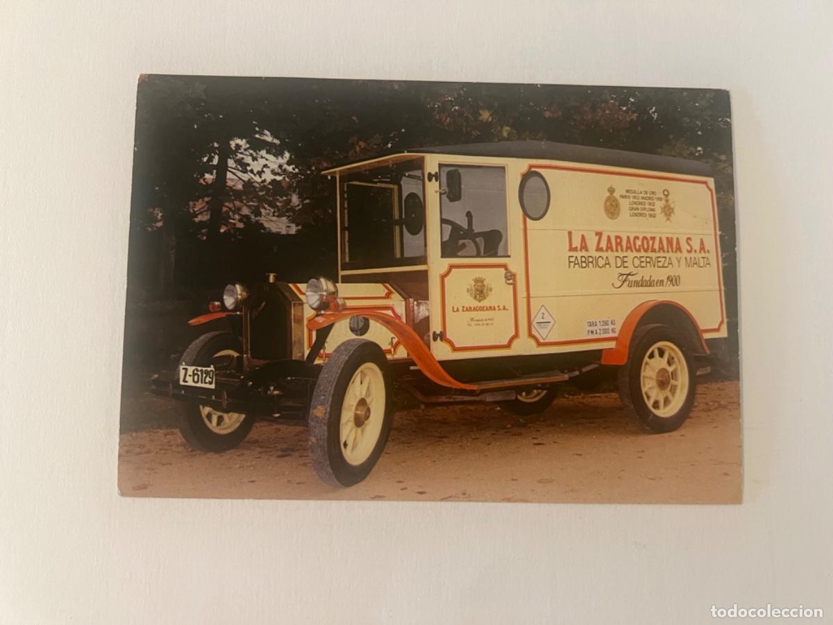 Coleccionismo de cervezas: Postal de cerveza AMBAR LA ZARAGOZANA CITRO&Euml;N