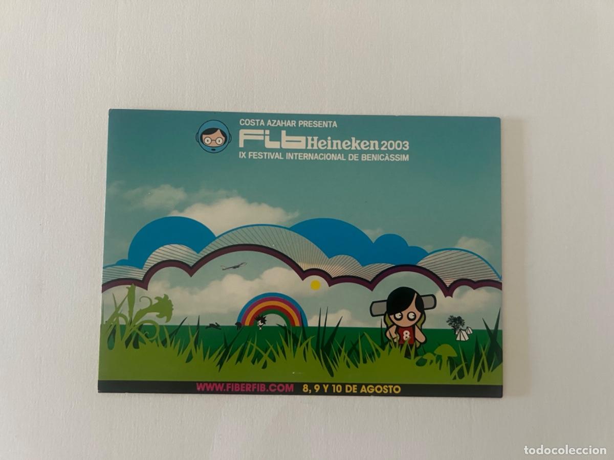 Coleccionismo de cervezas: Postal cerveza HEINEKEN FESTIVAL BENICASSIM 2003