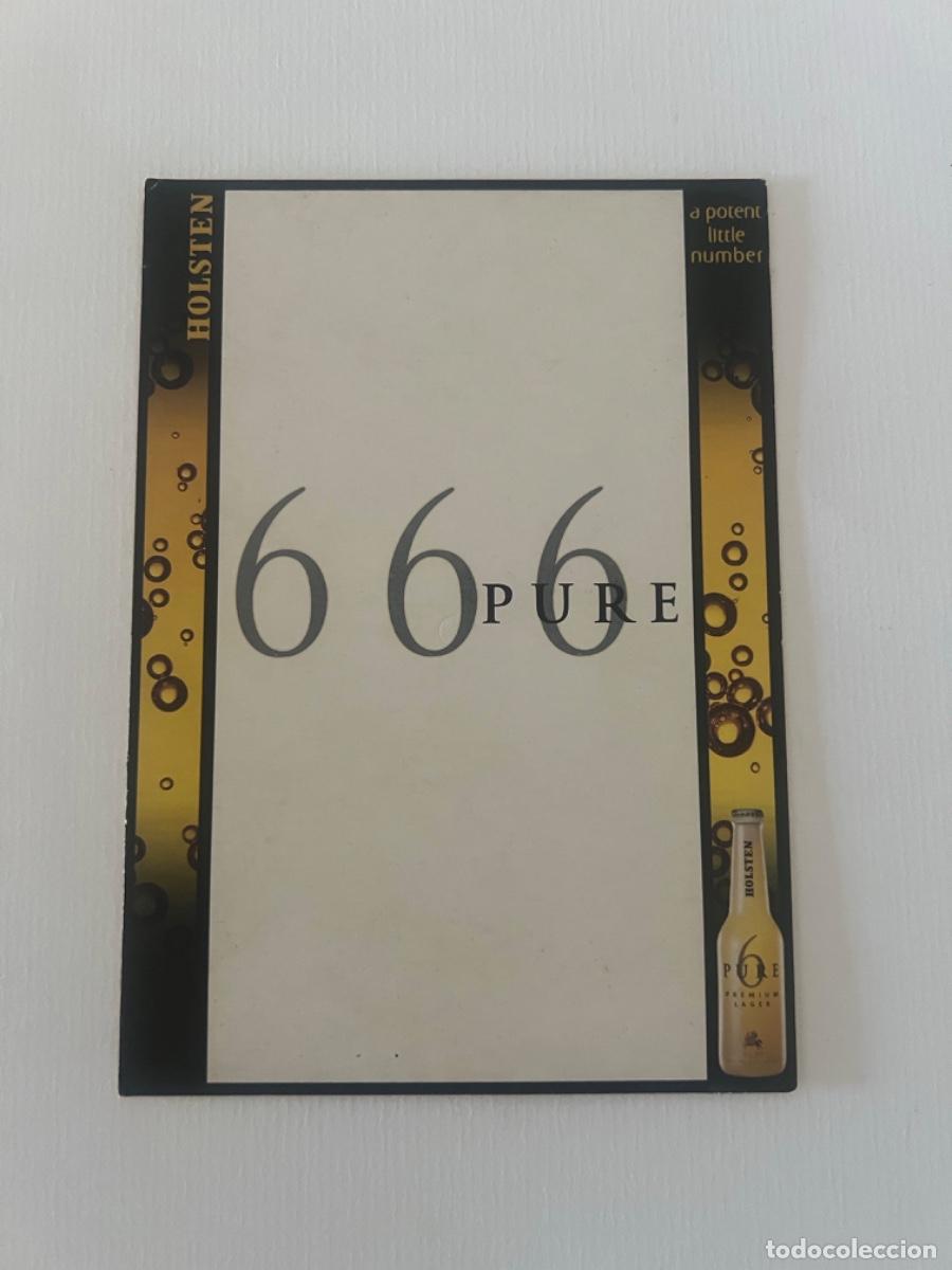 Coleccionismo de cervezas: Postal cerveza HOLSTEN 666 est&aacute; sobadilla