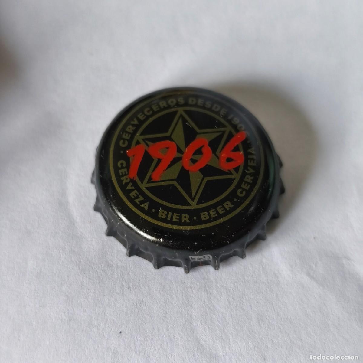 Coleccionismo de cervezas: CHAPA CERVEZA - ESTRELLA GALICIA 1906 - FAB. TCI