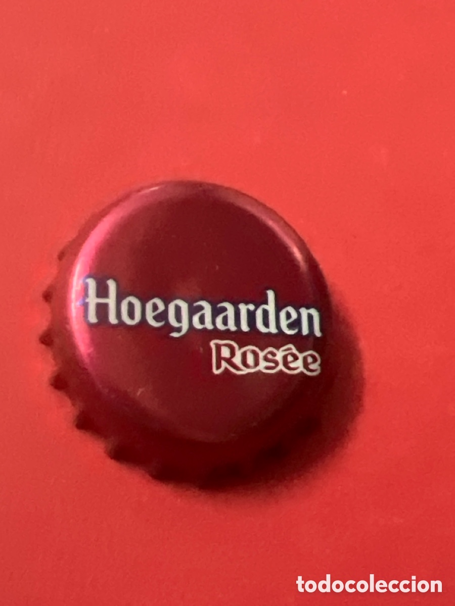 Coleccionismo de cervezas: E313. CHAPA CERVEZA BIER HOEGAARDEN ROS&Eacute;E. B&Eacute;LGICA