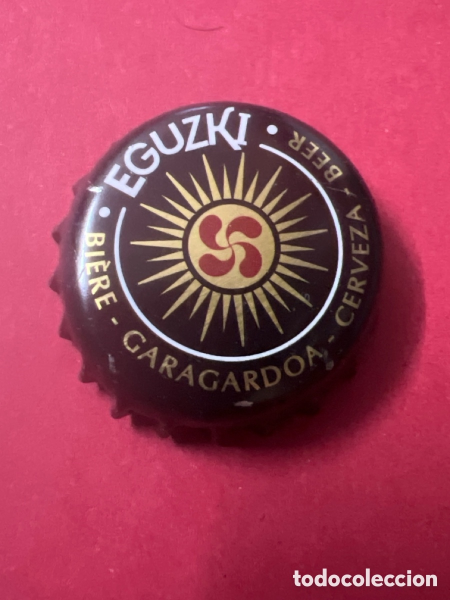 Coleccionismo de cervezas: T630. CHAPA TAP&Oacute;N CORONA CERVEZA GARAGARDOA. EGUZKI. BARDOS