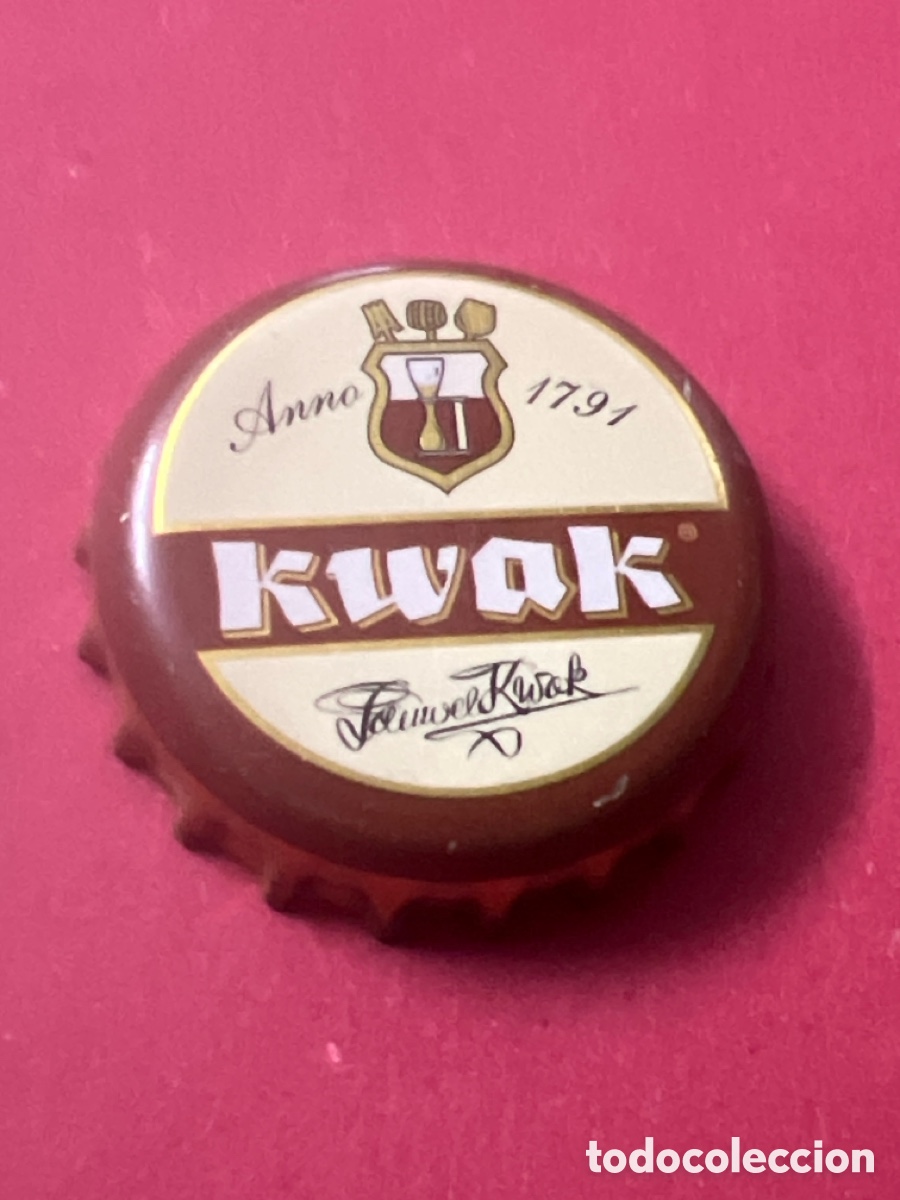 Coleccionismo de cervezas: B212. Chapa tap&oacute;n corona de la cerveza belga KWAK