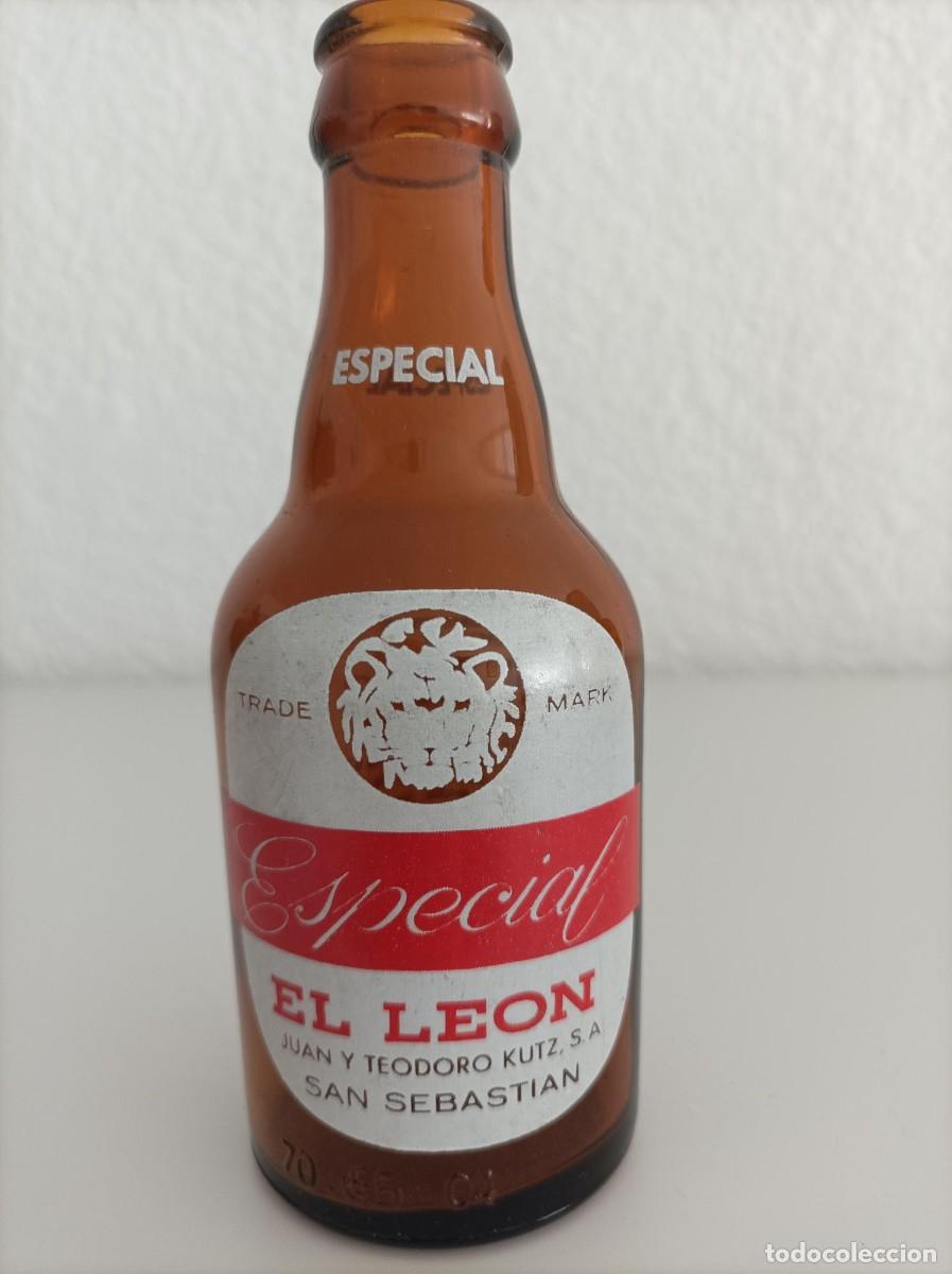 Coleccionismo de cervezas: Antiguo botellin especial el leon -ver fotos-