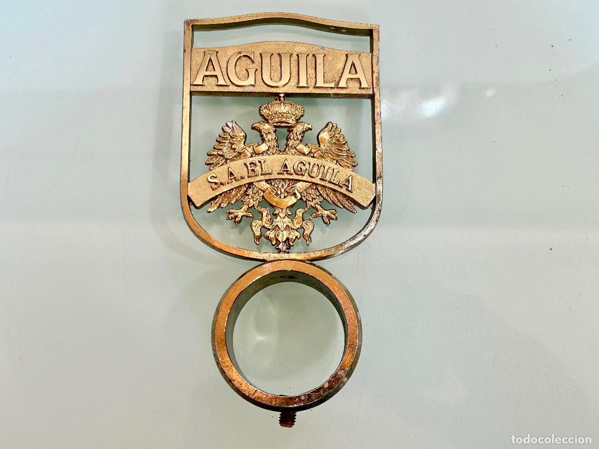Coleccionismo de cervezas: REMATE GRIFO CERVEZA EL AGUILA S.A-MET&Aacute;LICO-CERVEZAS ANTIGUO TIRADOR PLACA