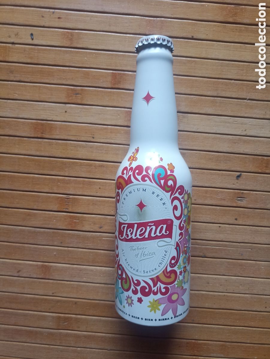 Coleccionismo de cervezas: Botella cerveza Isle&ntilde;a Ibiza vac&iacute;a con chapa 330 ml